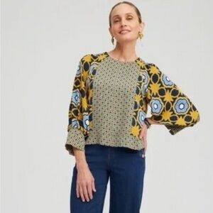 Chico's Multicolor Geometric Print Blouse